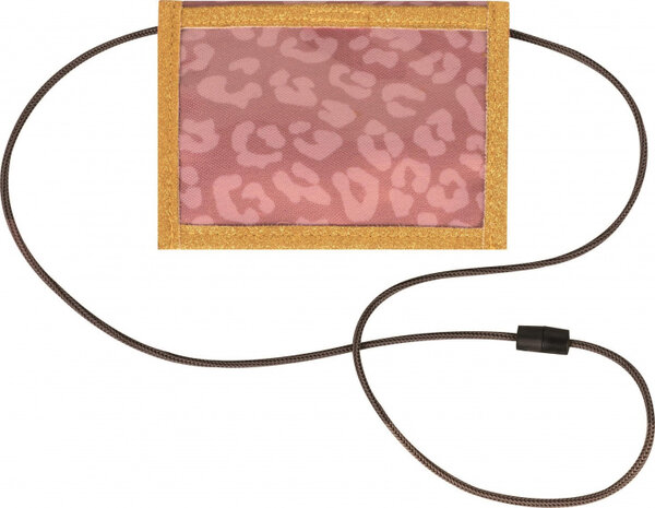 portemonnee Sweet Wild Cat meisjes 13 x 10 cm roze/goud
