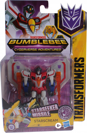 transformer Bumblebee Starscream 15 cm grijs/rood/oranje