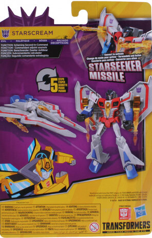 transformer Bumblebee Starscream 15 cm grijs/rood/oranje