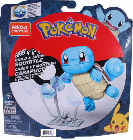 bouwset Mega Construx Pokemon Squirtle blauw