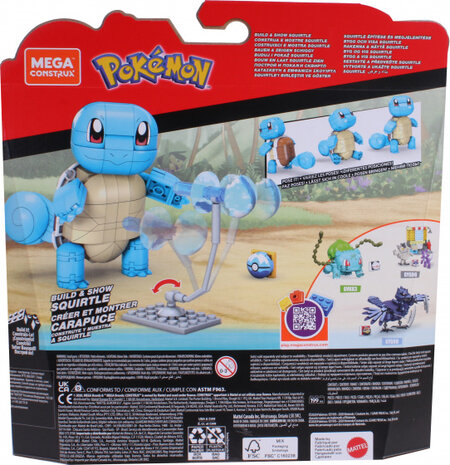 bouwset Mega Construx Pokemon Squirtle blauw