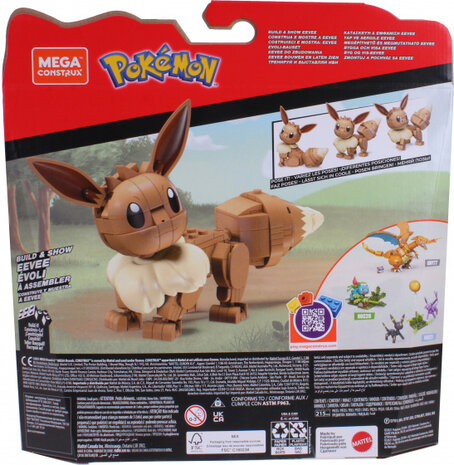 bouwset Mega Construx Pokemon Eevee bruin/cr&egrave;me