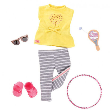 tienerpopkleding Hula Hooray polyester 5-delig