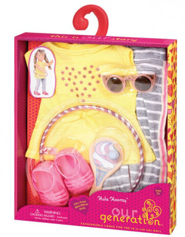 tienerpopkleding Hula Hooray polyester 5-delig