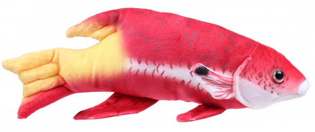 knuffelvis Tropical 21 cm pluche rood/geel