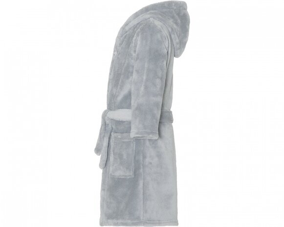 badjas junior polyester grijs maat 158/164