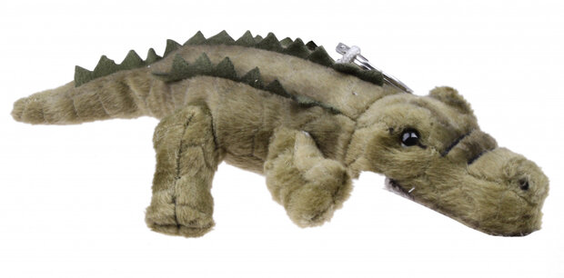 sleutelhanger krokodil 12 cm pluche groen
