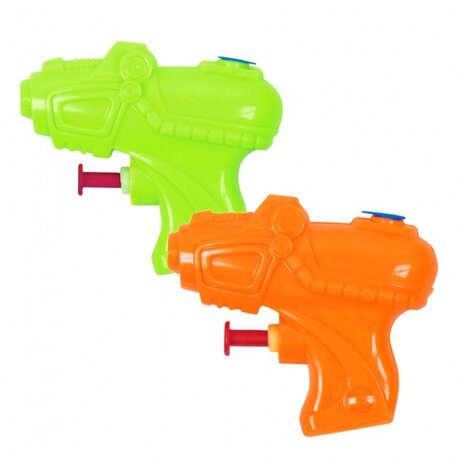 waterpistool junior blauw/geel 12 cm 2 stuks