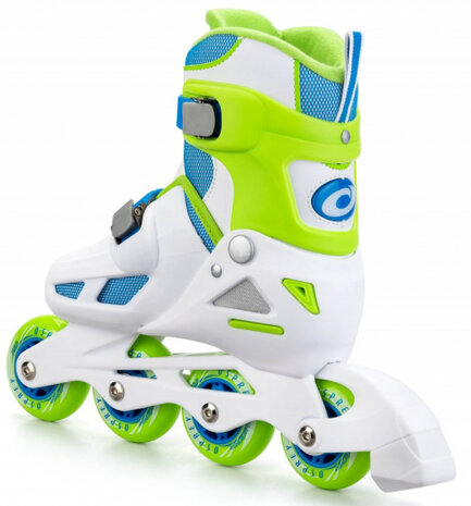 inlineskates Velocity polypropyleen 82A wit/groen mt 34-35