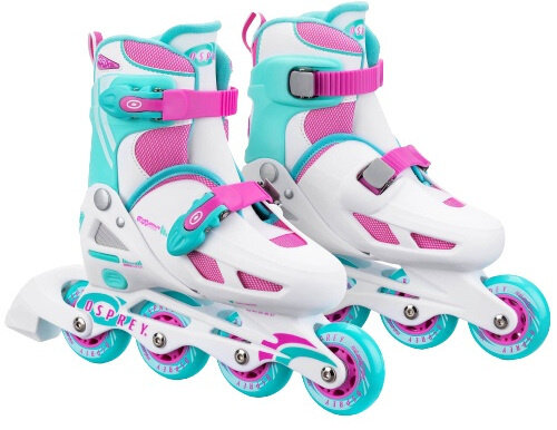 inlineskates Velocity polypropyleen 82A wit/blauw mt 34-37