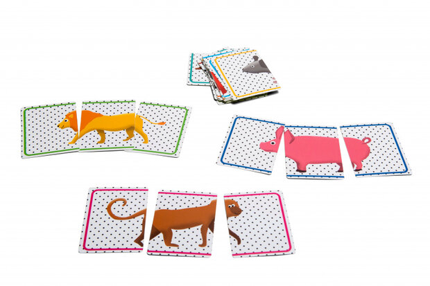 kaartspel Animals junior 8,5 x 6 cm karton groen