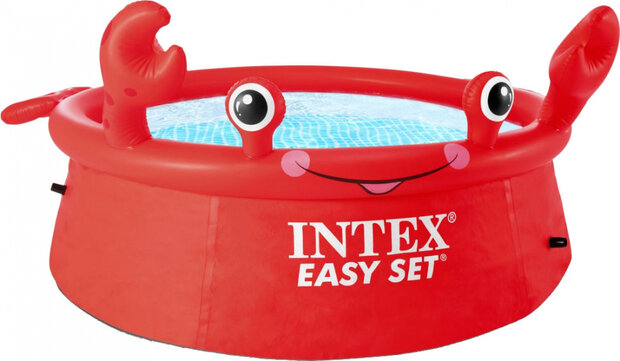 opblaaszwembad 26100NP Happy Crab 183 x 51 cm rood