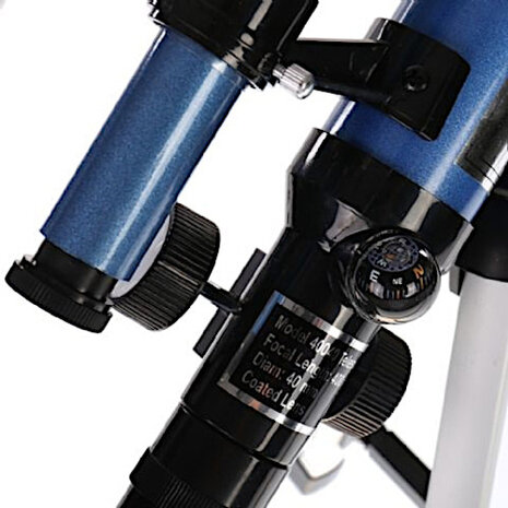 telescoop 40/400 junior 40 x 30 cm aluminium zwart/blauw