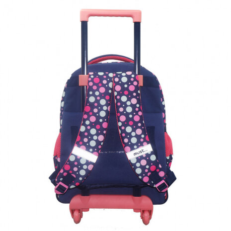 trolley rugzak Born to Shine 30 liter softcase roze/blauw