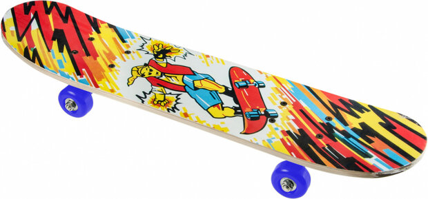 skateboard junior 60 cm blauw