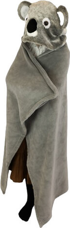 deken Koala junior 130 x 100 cm fleece grijs