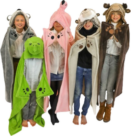 deken Koala junior 130 x 100 cm fleece grijs