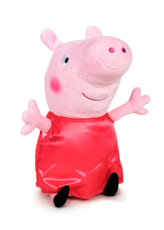 knuffel Peppa Pig junior 20 cm pluche rood