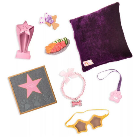 pop-accessoires Paws for Applause roze 8-delig