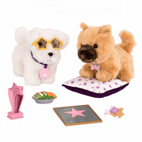 pop-accessoires Paws for Applause roze 8-delig