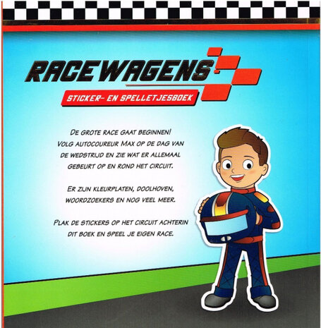 stickerboek Racewagens junior papier 25-delig