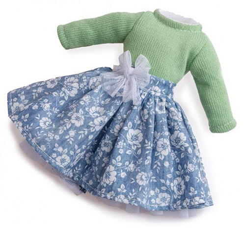 poppenkleding meisjes 35 cm textiel groen 2-delig