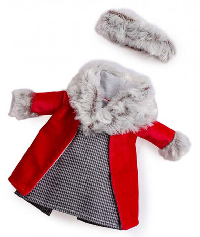poppenjas meisjes 35 cm textiel rood 2-delig