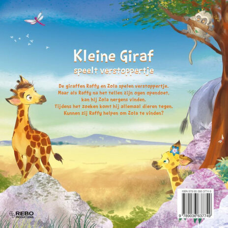 kinderboek Kleine giraf speelt verstoppertje