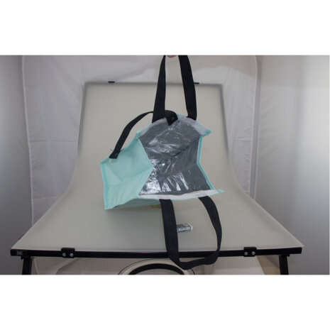 koeltas 11 liter 21 x 33 x 16 cm polyester lichtblauw