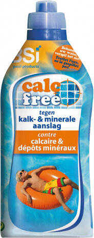 zwembadreinigingsmiddel Calc free 1 liter blauw/oranje