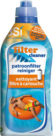 zwembadreinigingsmiddel Filtercleaner 1 liter blauw/oranje
