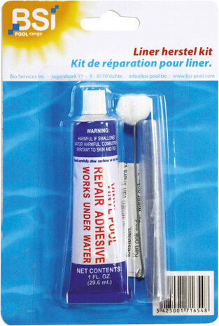 reparatiekit liner &amp; plonsbad 30 ml folie blauw 3-delig