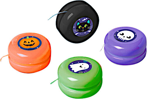 jojo&#039;s Spooky 4 cm groen/paars/zwart/oranje 4 stuks