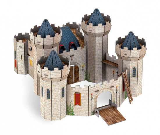 3D-puzzel Het middeleeuwse kasteel 89 stukjes