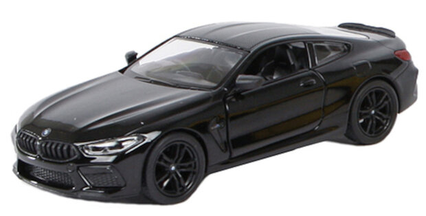 auto BMW M8 Competition Coupe 12,5 cm 1:38 staal zwart