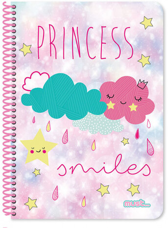 notitieboek Princess meisjes A4 papier roze 60 vellen