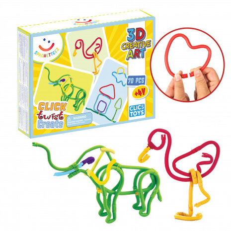 knutselpakket 3D Clic Toys junior 70-delig