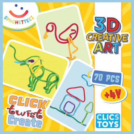 knutselpakket 3D Clic Toys junior 70-delig