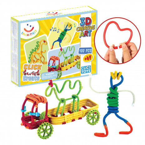 knutselpakket 3D Clic Toys junior 100-delig