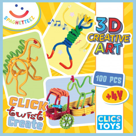 knutselpakket 3D Clic Toys junior 100-delig