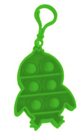 sleutelhanger Fidget Kuiken 8 cm siliconen groen