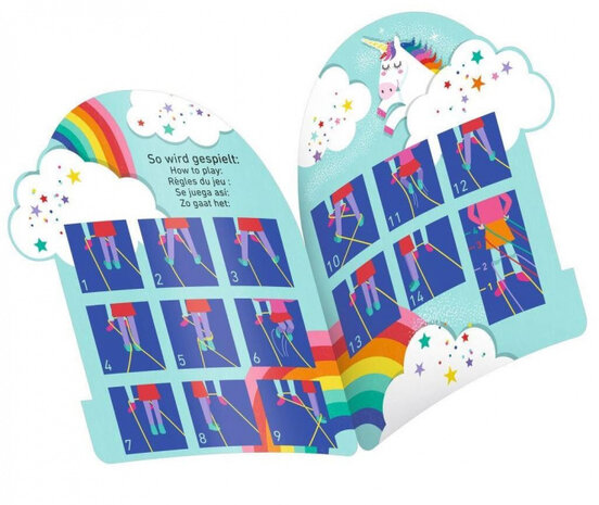 twistelastiek Rainbow meisjes 4 meter elastaan