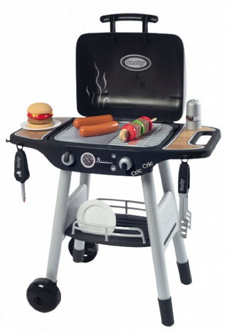 speelgoedbarbecue junior 35 x 50 x 72 cm zwart 19-delig