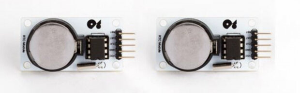 realtime klokmodule DS1302 staal grijs/zwart 2 stuks