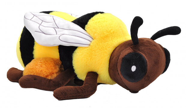 knuffelbij junior 30 cm pluche geel/bruin