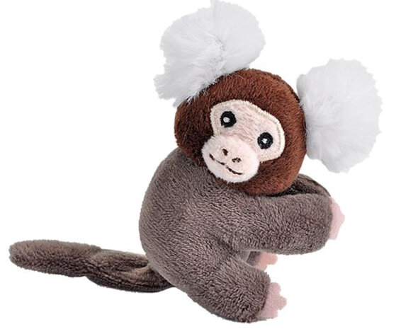 knuffelaapje junior pluche grijs/bruin one-size