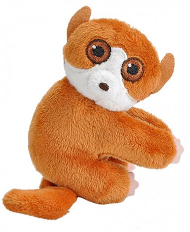 knuffelaapje junior pluche lichtbruin one-size