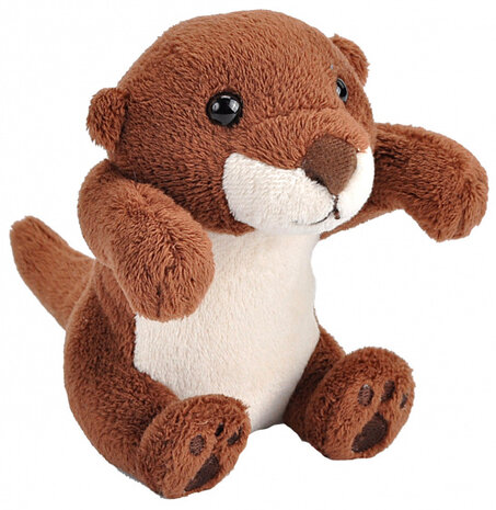 knuffelotter junior 10 cm pluche bruin