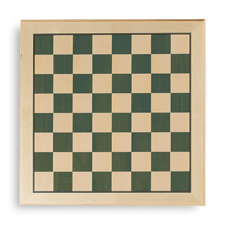 schaakbord 47 x 46,5 x 2,2 cm hout groen/wit