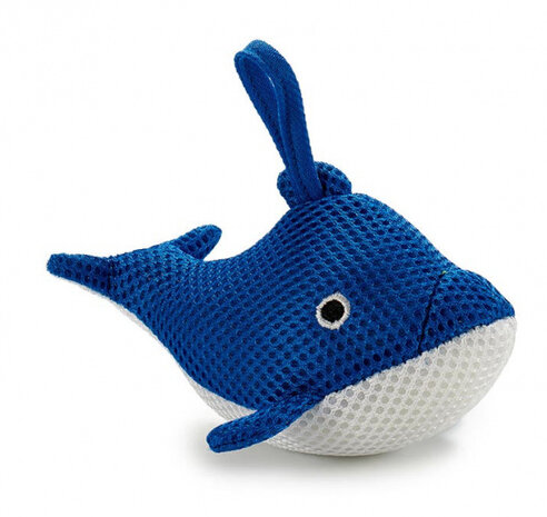 badspeelgoed walvis junior 18 x 21 cm viscose blauw